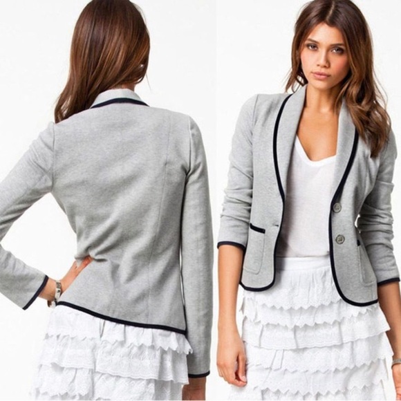 Jackets & Blazers - NWOT Gray Blazer with Black Trim